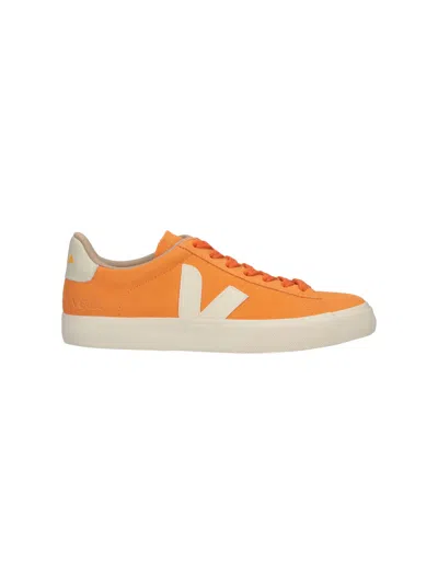 Veja Unisex Suede Sneakers With Recycled Lining And Amazonian Rubber Outsole In Orange