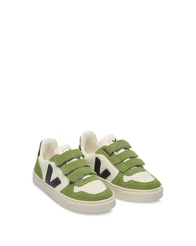 Veja Unisex V 10 Leather Sneakers - Toddler, Little Kid In Green