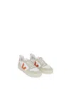 Veja Unisex V10 Lace Up Sneakers - Big Kid In White Fury