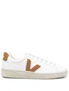 Veja Urca Sneakers In White And Camel Leather And Suede In White