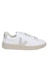 Veja Urca Sneakers In White Coated Cotton In Brown