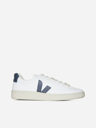 Veja V-10 Vegan Waxed Canvas Trainers In White,nautico