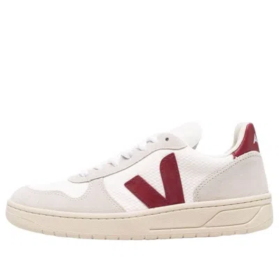 Veja V-10 B-mesh 'white Natural Marsala'
