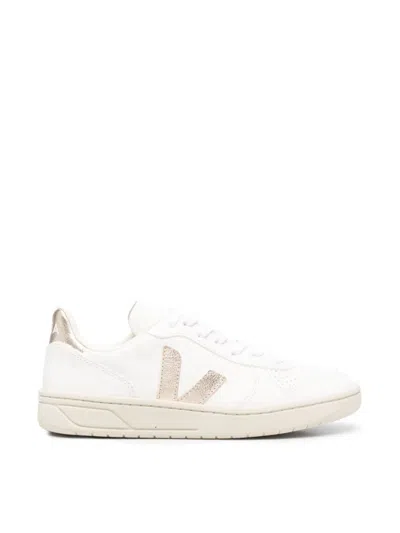 Veja V-10 Chromefree Leather Sneakers In Multi