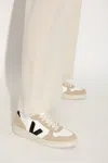 Veja V-10 Chromefree Leather In Sahara/ Extra-white/ Black In White