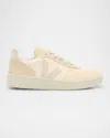 Veja V-10 Colorblock Leather Low-top Sneakers In Multico Cashew Pierre