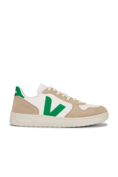 Veja V10 Chromefree Leather Sneakers Shoes In White