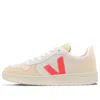 Veja V-10 Lace-up 'beige Neon Pink'