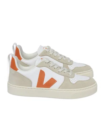 Veja V-10 Lace-up Sneakers In Nude