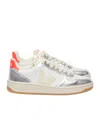 Veja V-10 Lace-up Sneakers In White