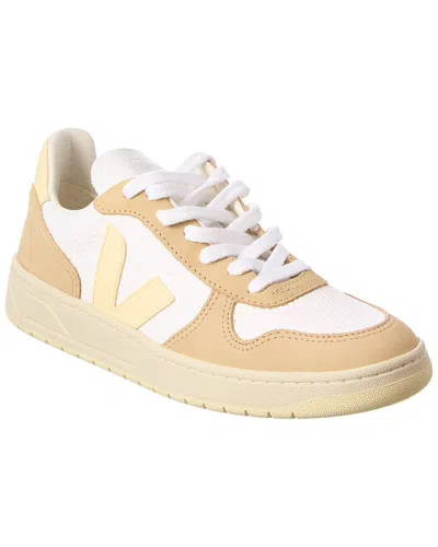 Veja V-10 Leather & Mesh Sneaker In White
