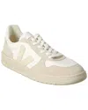 Veja Two-tone B-mesh And Suede V-10 Sneakers In White