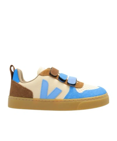 Veja V-10 Leather Sneakers In Brown