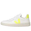 Veja V-10 Leather 'white Jaune Fluo'