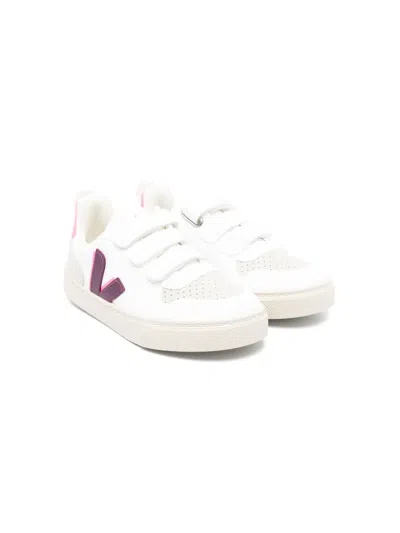 Veja Kids' V-10 Low-top Sneakers In White
