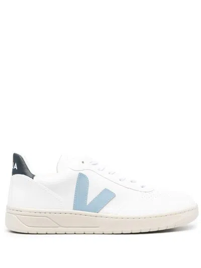 Veja V-10 Low-top Trainers In White / Steel Nautico