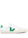 Veja Man Sneakers White Size 7 Textile Fibers In Green