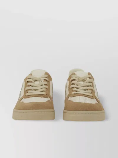 Veja "v-10" Perforated Detailing Sneakers In Silver
