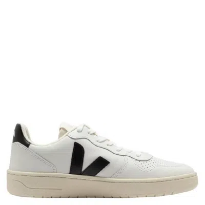 Veja V-10 Prime Leather Sneakers In White