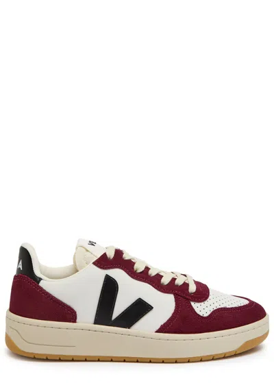 VEJA VEJA V-10 PRIME PANELLED LEATHER SNEAKERS