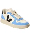 Veja Leather V-10 Sneakers In Blue