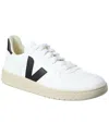Veja V-10 Faux Leather Sneakers In White