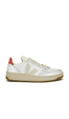 Veja Leather Sneakers With Perforated Design And Rubber Sole In White