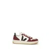 Veja Low-top Calf Leather Sneakers With Suede Overlays In Multi