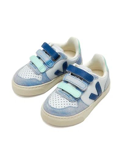Veja Kids' Velcro Strap Low-top Sneakers In Blue