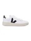 Veja Low-top Sneakers With Perforated Detailing And Rubber Sole In Black