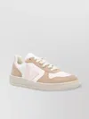 Veja V-10 Chromefree Leather Extra White Petale Sahara Trainers In Multi