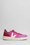 Veja V-10 Sneakers In Viola Suede And Leather In Viola