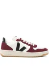 Veja Low-top Calf Leather Sneakers With Suede Overlays In Multi