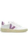 Veja Rubber Sole Contrast Heel Tab Sneakers In White