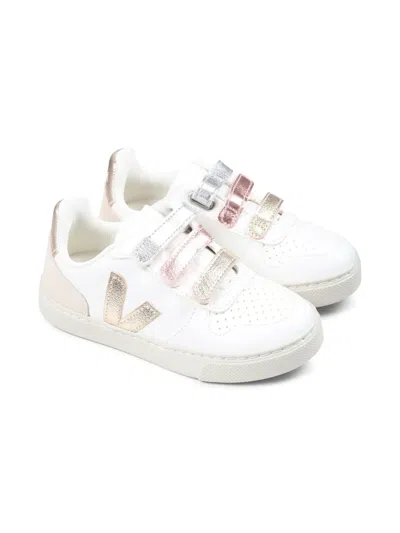 Veja Kids' V-10 Sneakers In White
