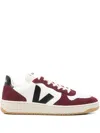 Veja Leather Sneakers With Rubber Sole And Perforated Detailing In White