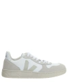 Veja Beige & White V-10 B-mesh Sneakers In White