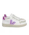 Veja V10 Womens Comfort Insole Faux Leather Running & Training Shoes In White