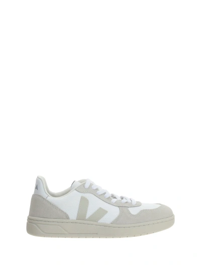 Veja V-10 Trainers In White Natural Pierre