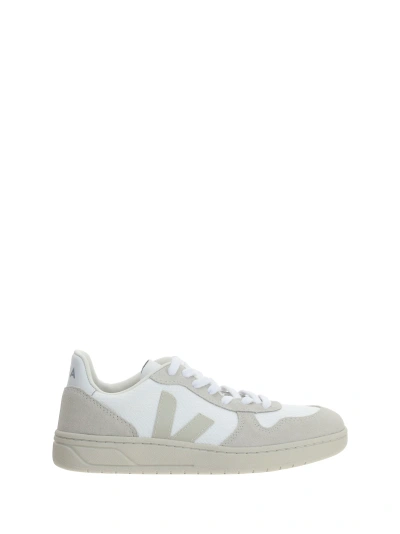 Veja Beige & White V-10 B-mesh Sneakers