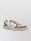 Veja V-10 Sneakers With Perforated Toe Box In Brown