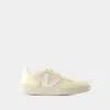 Veja V-90 Low-top Leather Sneakers In Yellow