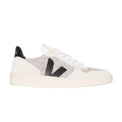 Pre-owned Veja V-10 'snow Black' | Cream | Men's Size 38 In White