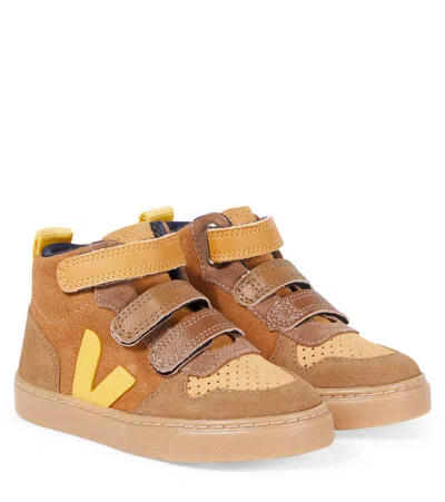 Veja Kids' V-10 Suede High-top Sneakers In Brown