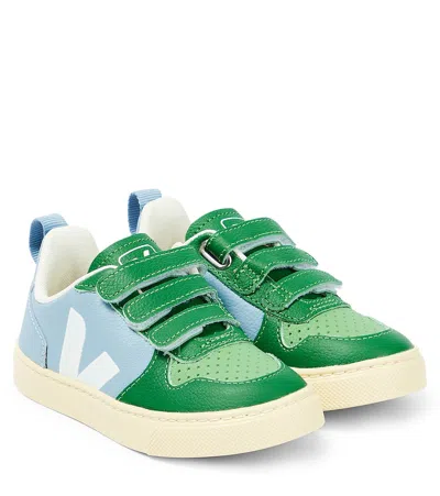 Veja Kids' Sneakers V-10 Aus Veloursleder In Blue