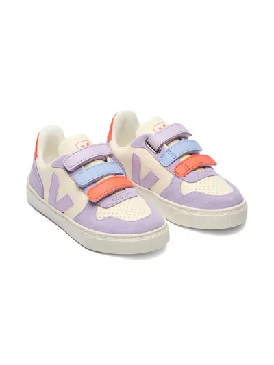 Veja Kids' V-10 Touch-strap Sneakers In Animal Print