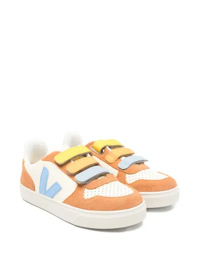 Veja Kids' V-10 Touch-strap Sneakers In Yellow