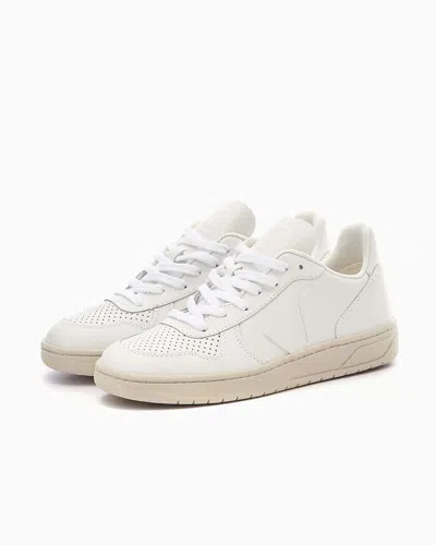 Veja V-10 Vx0201270a Sneakers Women's White Leather Low Top Comfort Casual Shoes