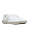 Veja White V-10 Lace-up Sneakers In White