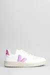 Veja V10 Womens Comfort Insole Faux Leather Running & Training Shoes In White